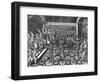 Men Burnt Alive at a Party-J. Harris-Framed Art Print