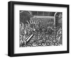 Men Burnt Alive at a Party-J. Harris-Framed Art Print