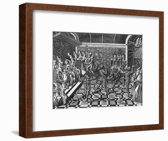 Men Burnt Alive at a Party-J. Harris-Framed Art Print