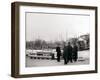 Men by a Canal Boat, Rotterdam, 1898-James Batkin-Framed Photographic Print