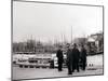 Men by a Canal Boat, Rotterdam, 1898-James Batkin-Mounted Photographic Print