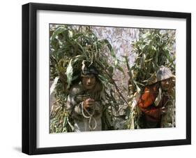 Men Carrying Corn, Cuzco, Peru, South America-Oliviero Olivieri-Framed Photographic Print