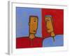 Men Conversing-Marie Bertrand-Framed Giclee Print