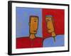 Men Conversing-Marie Bertrand-Framed Giclee Print
