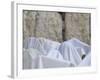 Men Covered with White Prayer Shawls Receiving the Blessing of the Cohens, Western Wall, Israel-Eitan Simanor-Framed Photographic Print