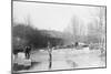 Men Cutting Ice from Frozen Pond-null-Mounted Photographic Print