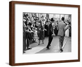 Men dancing in the street as revelers celebrate New Orleans Mardi Gras. February 1938-William Vandivert-Framed Premium Photographic Print