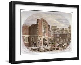 Men Demolishing St Peter's Hospital, Southwark, London, 1851-James Findlay-Framed Giclee Print