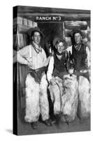 Men Dressed as Cowboys with Bottles of Whiskey-Lantern Press-Stretched Canvas
