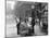 Men Eating Fresh Clams from a Pushcart Peddler in NYC's Italian Quarter-null-Mounted Photo