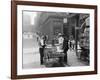 Men Eating Fresh Clams from a Pushcart Peddler in NYC's Italian Quarter-null-Framed Photo