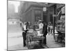 Men Eating Fresh Clams from a Pushcart Peddler in NYC's Italian Quarter-null-Mounted Photo