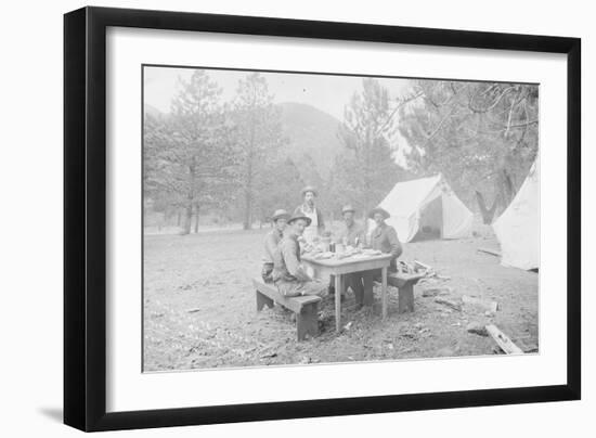 Men Eating Lunch-null-Framed Photographic Print