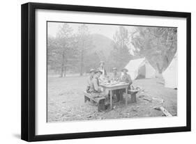 Men Eating Lunch-null-Framed Photographic Print