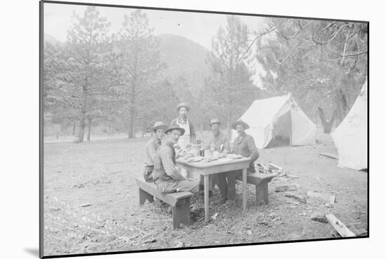 Men Eating Lunch-null-Mounted Photographic Print