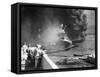 Men Escaping from Sinking U.S.S. California-null-Framed Stretched Canvas