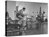 Men Exercising in Gymnasium at Homestead Hotel-John Phillips-Stretched Canvas