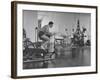 Men Exercising in Gymnasium at Homestead Hotel-John Phillips-Framed Premium Photographic Print