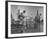 Men Exercising in Gymnasium at Homestead Hotel-John Phillips-Framed Premium Photographic Print