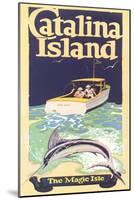 Men Fishing, Catalina Island-null-Mounted Art Print