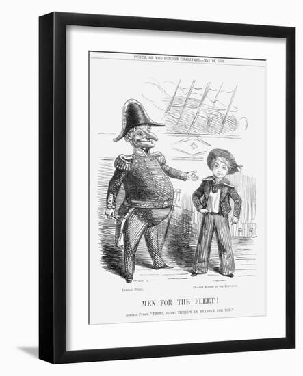 Men for the Fleet!, 1859-null-Framed Giclee Print