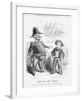 Men for the Fleet!, 1859-null-Framed Giclee Print