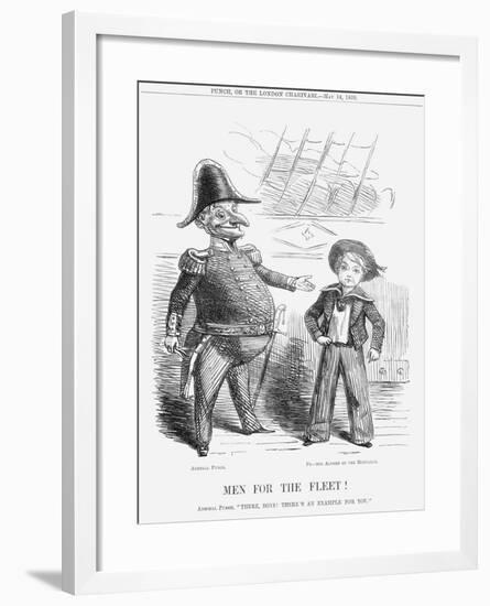 Men for the Fleet!, 1859-null-Framed Giclee Print