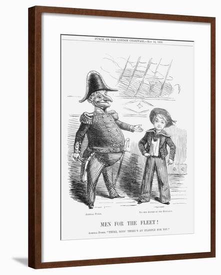 Men for the Fleet!, 1859-null-Framed Giclee Print