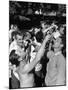 Men Having a Beer Drinking Contest at the Company Picnic-Allan Grant-Mounted Photographic Print