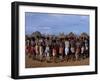 Men Hold Hands Forming a Circle Within Which the Women Dance in the Karo Village of Duss,Ethiopia-John Warburton-lee-Framed Photographic Print