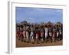 Men Hold Hands Forming a Circle Within Which the Women Dance in the Karo Village of Duss,Ethiopia-John Warburton-lee-Framed Photographic Print