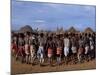 Men Hold Hands Forming a Circle Within Which the Women Dance in the Karo Village of Duss,Ethiopia-John Warburton-lee-Mounted Photographic Print