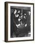 Men Huddled Around Telegraph Transmitter During Training by Federal Vocational Board-null-Framed Photographic Print