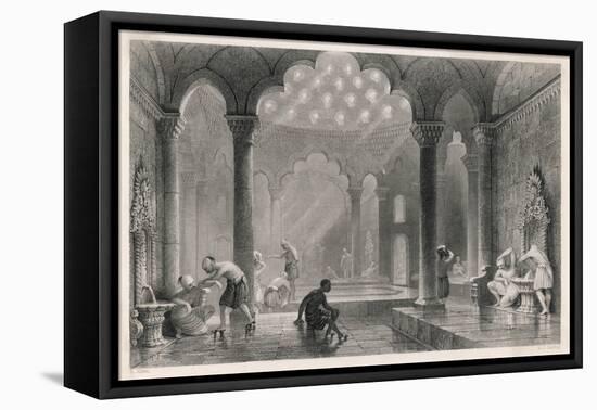 Men in a Turkish Bath at Istanbul-null-Framed Stretched Canvas