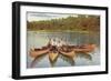 Men in Canoes, St. Paul, Minnesota-null-Framed Art Print