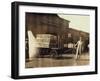 Men in Front of a Wells Fargo and Co Express Depot with Crates and Milk Cans, Missouri, 1916-Lewis Wickes Hine-Framed Photographic Print