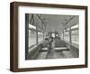 Men in Hats and Coats in the Interior of an Electric Tram, London, 1933-null-Framed Photographic Print