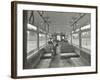 Men in Hats and Coats in the Interior of an Electric Tram, London, 1933-null-Framed Photographic Print