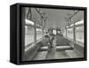 Men in Hats and Coats in the Interior of an Electric Tram, London, 1933-null-Framed Stretched Canvas