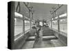 Men in Hats and Coats in the Interior of an Electric Tram, London, 1933-null-Stretched Canvas