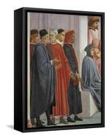 Men in Medieval Dress, Detail from the Raising of the Son of Theophilus-Tommaso Masaccio-Framed Stretched Canvas