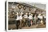 Men in Sombreros at Bar, Tijuana, Mexico-null-Stretched Canvas