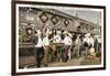 Men in Sombreros at Bar, Tijuana, Mexico-null-Framed Art Print