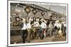 Men in Sombreros at Bar, Tijuana, Mexico-null-Mounted Art Print