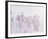 Men in the Bitter Cold at a Station in Antarctica-Michael Rougier-Framed Photographic Print