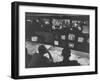 Men in the Control Room Watching the Ed Sullivan Television Show-Ralph Morse-Framed Photographic Print