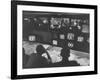 Men in the Control Room Watching the Ed Sullivan Television Show-Ralph Morse-Framed Photographic Print