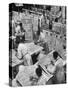 Men in the Rac Highways Department Preparing Traffic Signs, 1935-null-Stretched Canvas