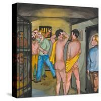 Men in the Seattle City Jail-Ronald Ginther-Stretched Canvas