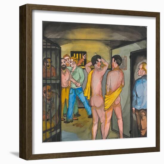 Men in the Seattle City Jail-Ronald Ginther-Framed Giclee Print